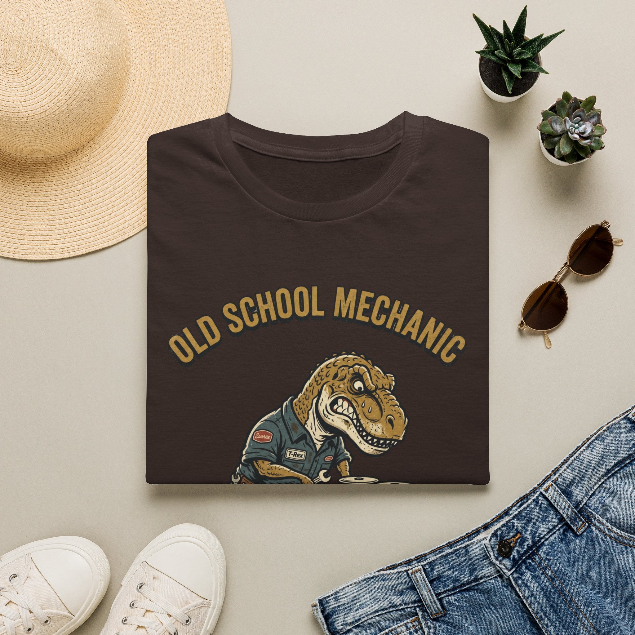 old school mechanic dino T-Shirt