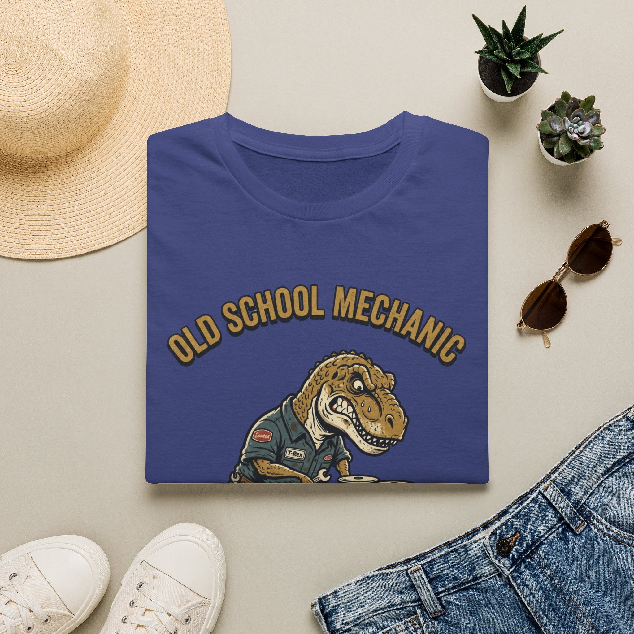 old school mechanic dino T-Shirt