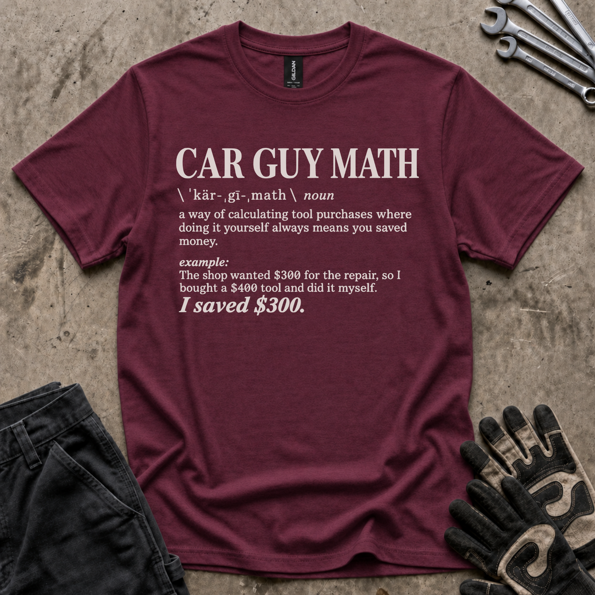 Car Guy Math T-Shirt