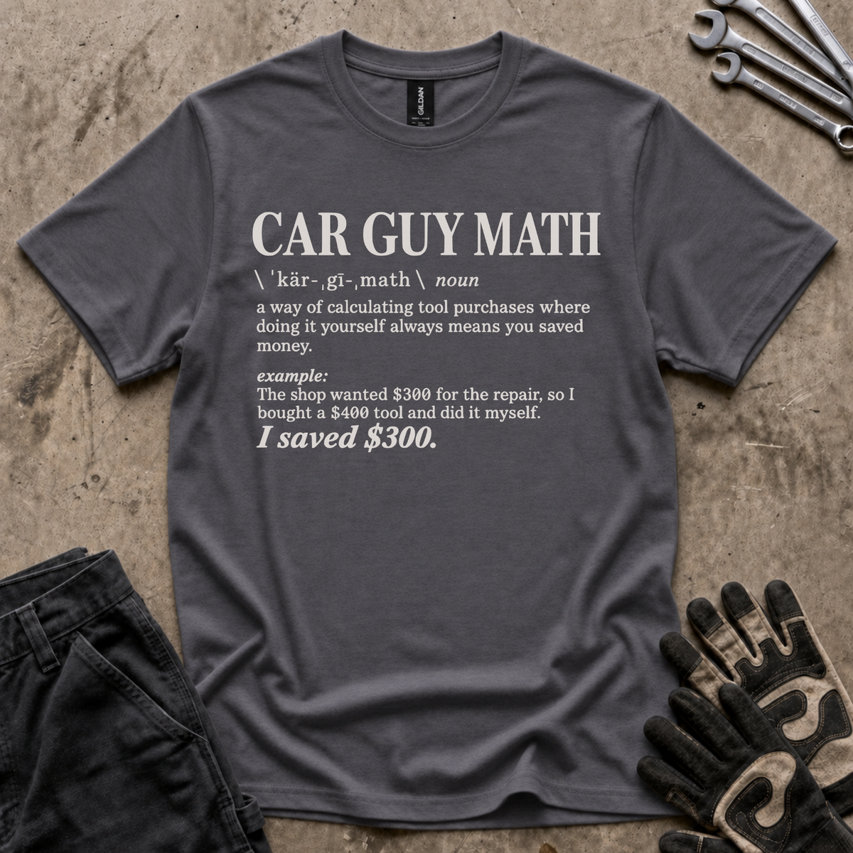 Car Guy Math T-Shirt