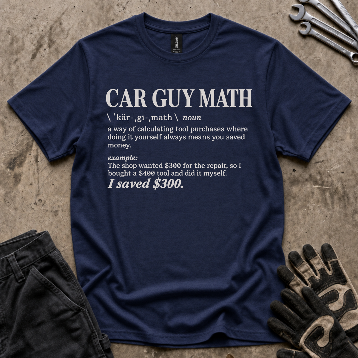 Car Guy Math T-Shirt