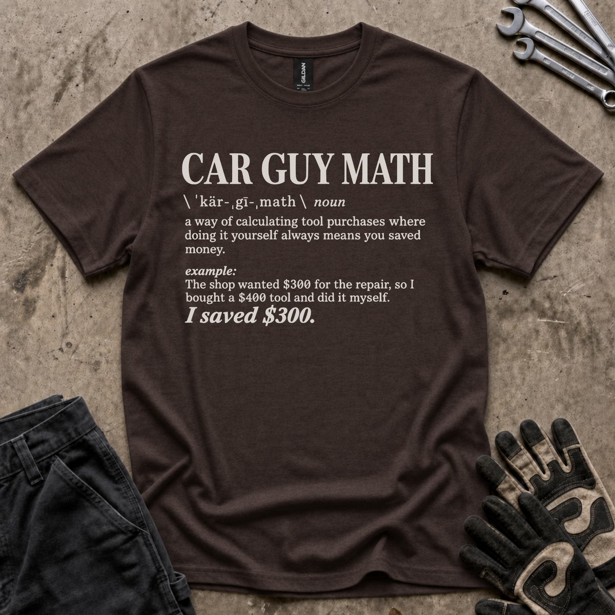 Car Guy Math T-Shirt