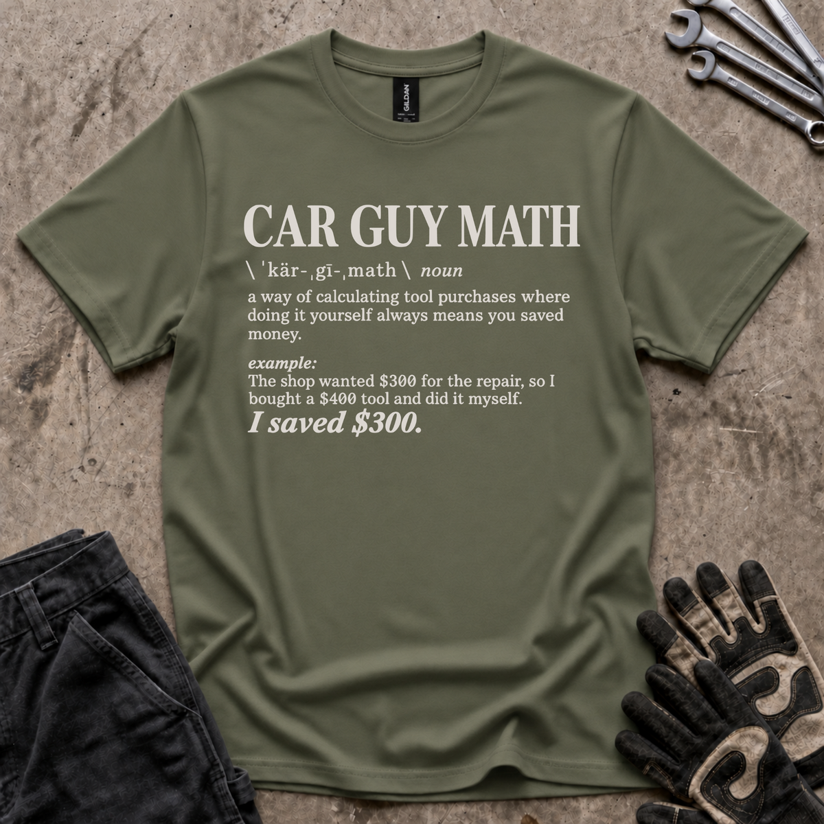 Car Guy Math T-Shirt