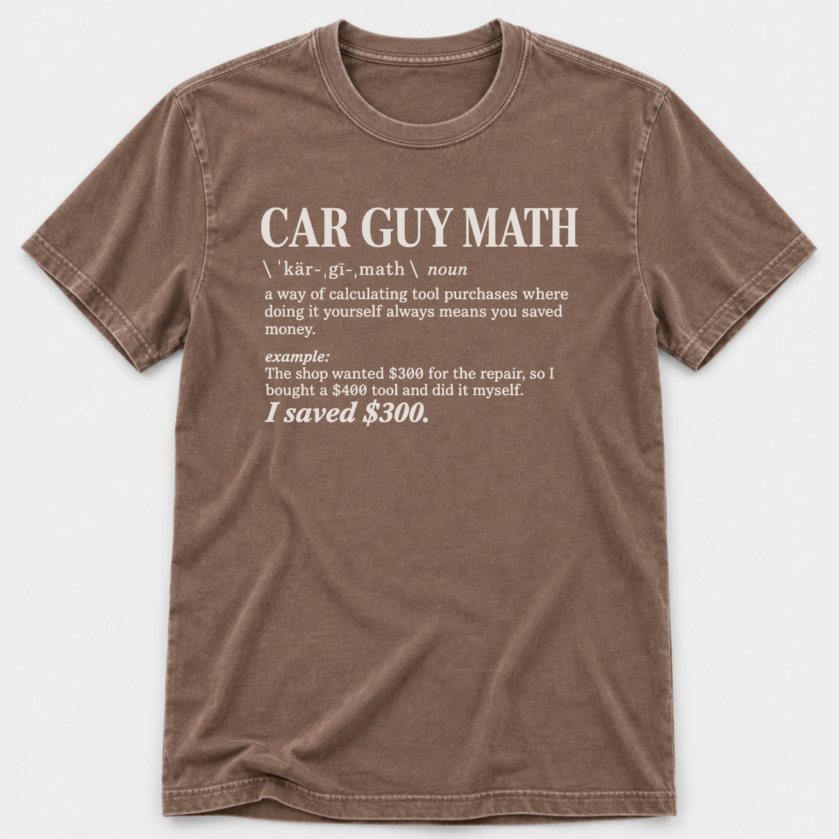 Car Guy Math T-shirt