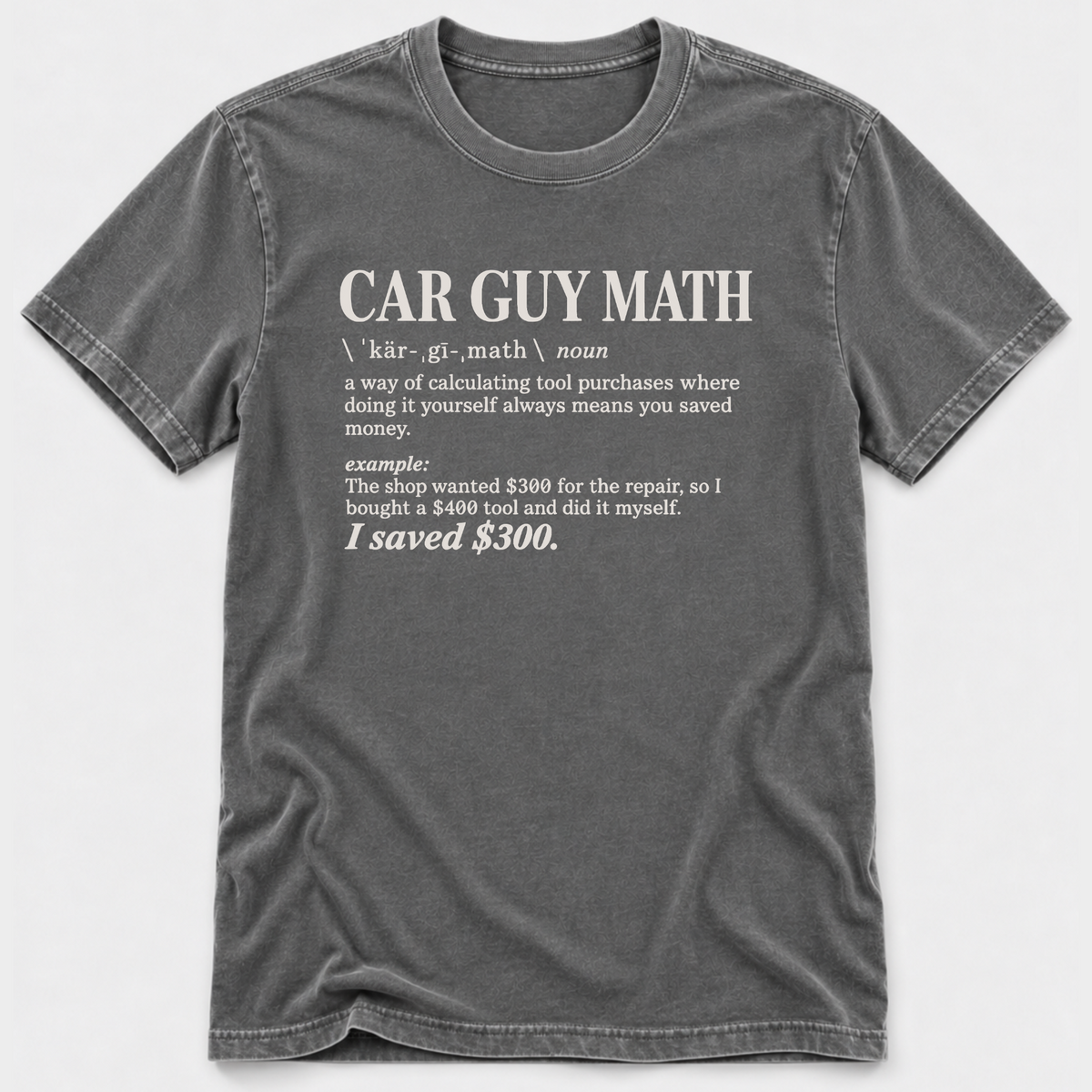 Car Guy Math T-shirt