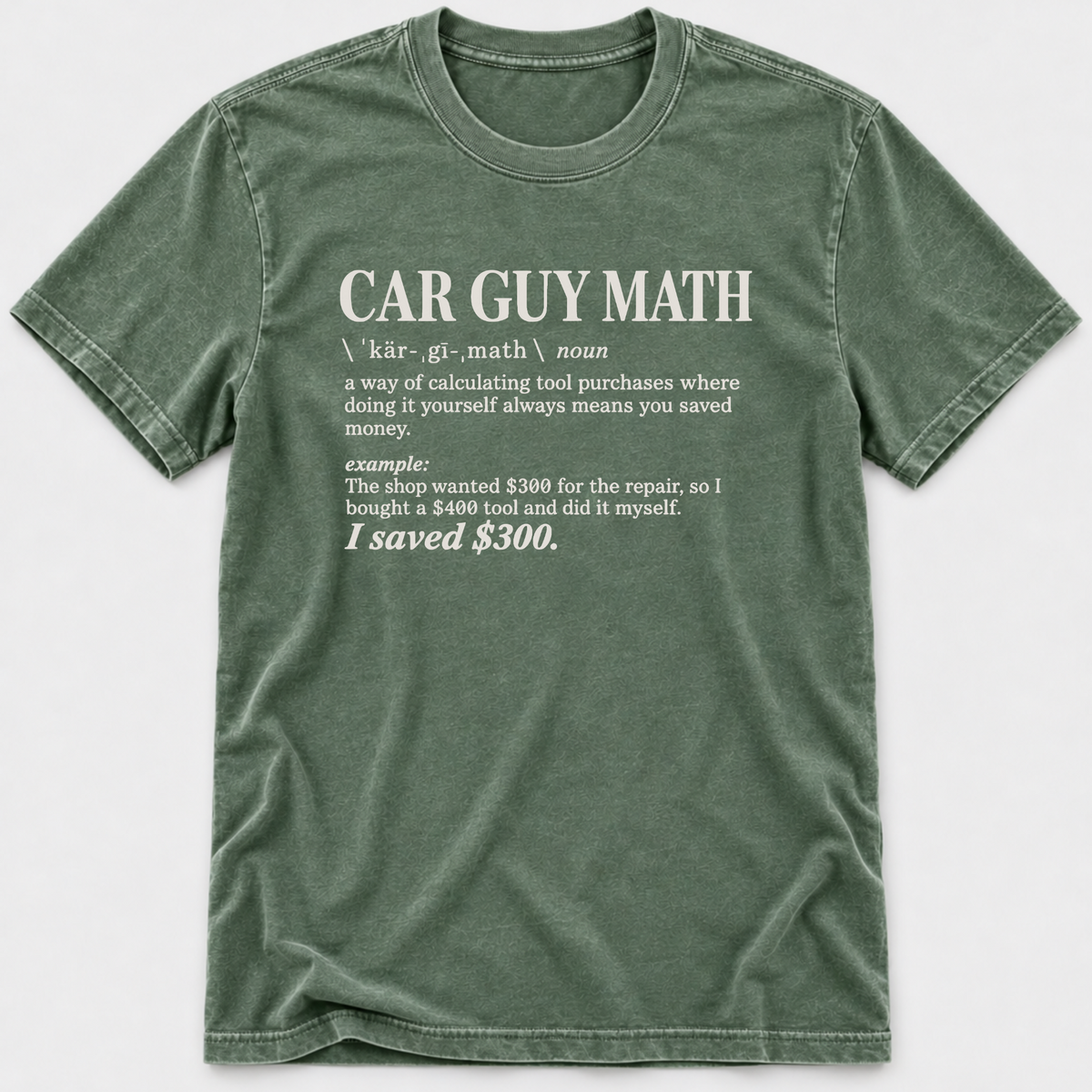 Car Guy Math T-shirt