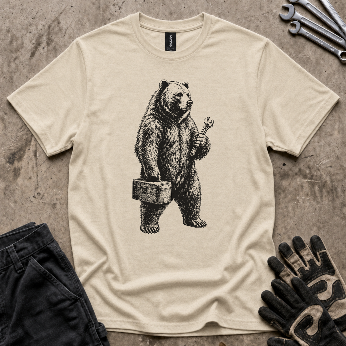 Standing Bear Mechanic T-Shirt