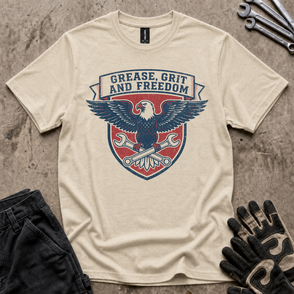 Grease Grit Freedom T-Shirt