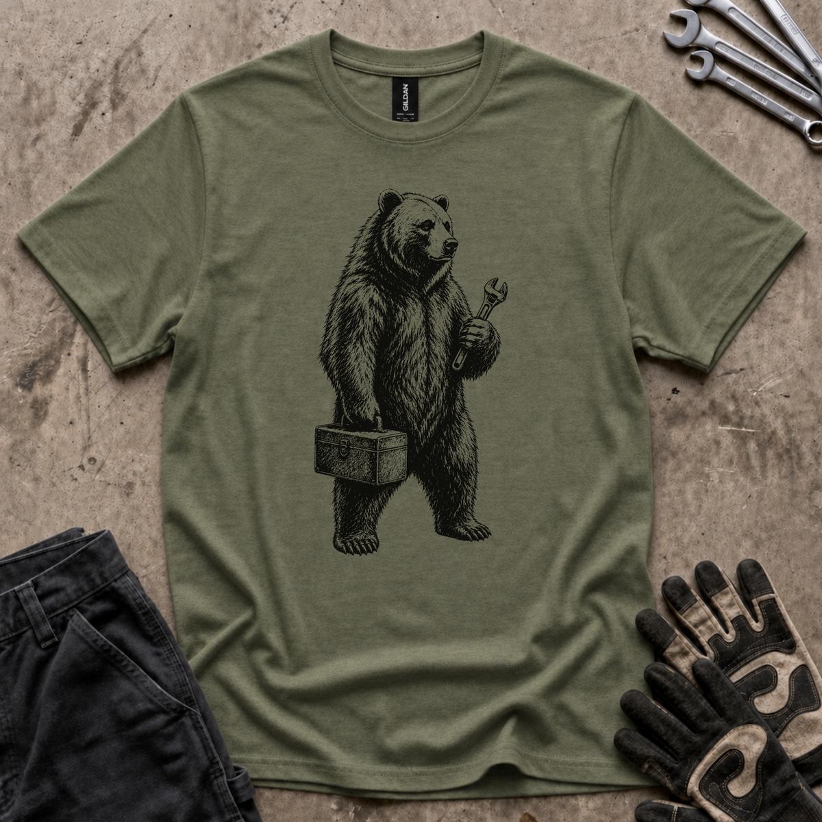 Standing Bear Mechanic T-Shirt