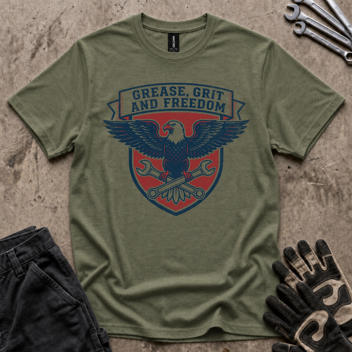 Grease Grit Freedom T-Shirt