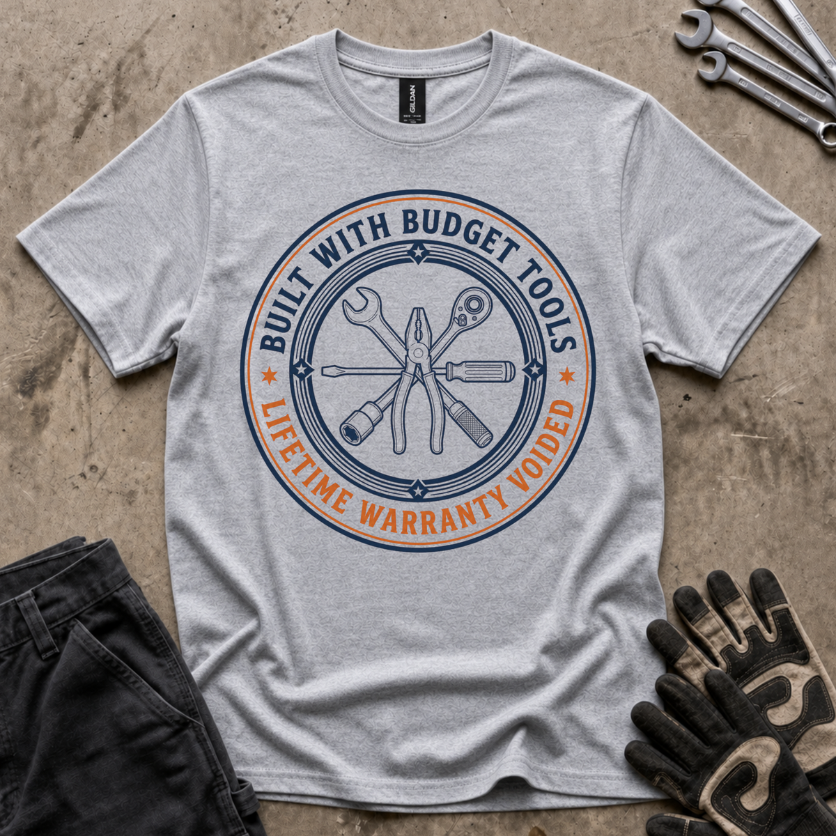 Built with Budget Tools T-Shirt