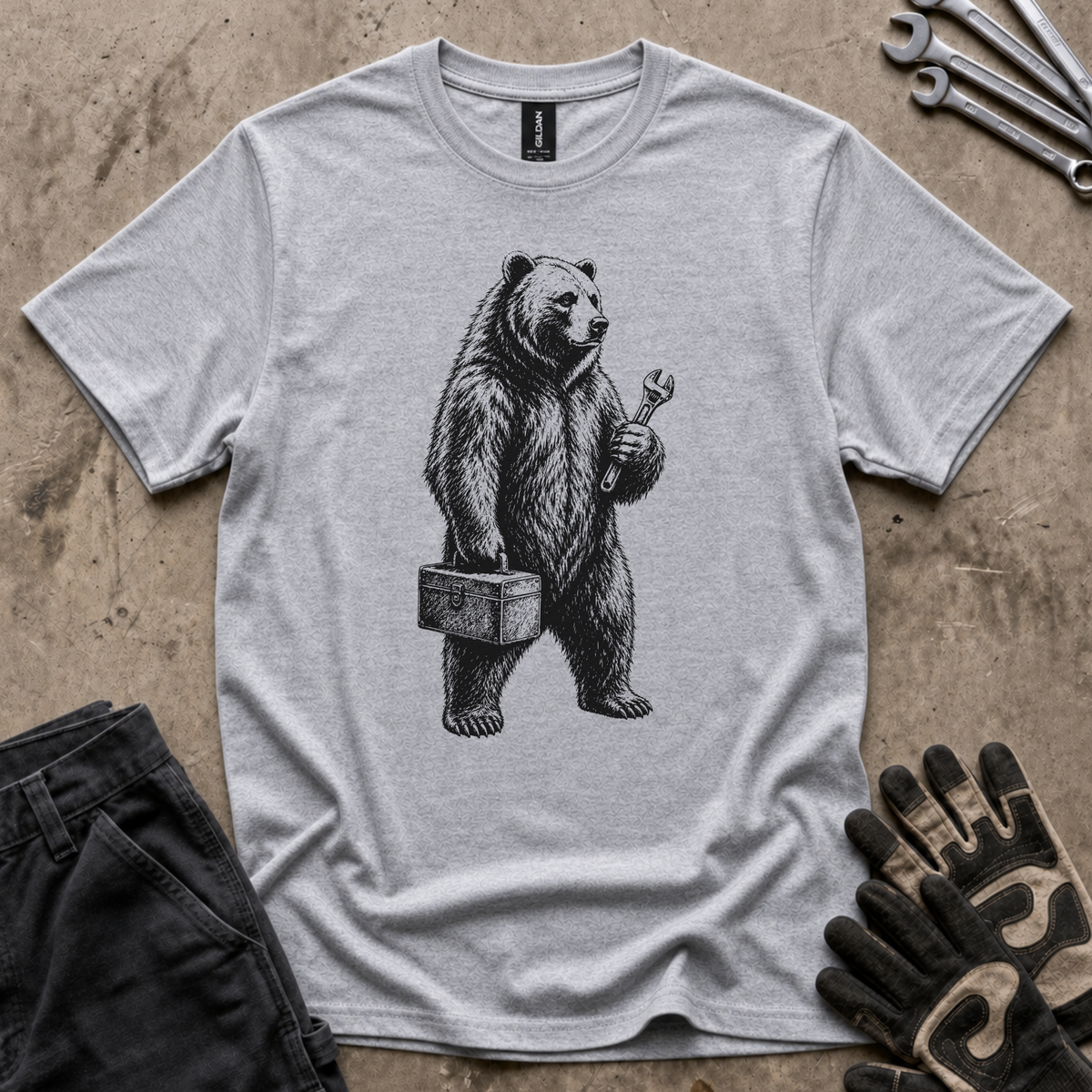 Standing Bear Mechanic T-Shirt