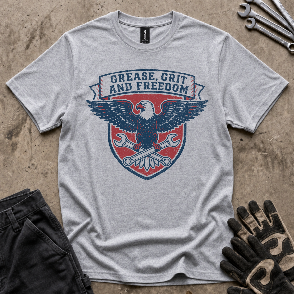 Grease Grit Freedom T-Shirt