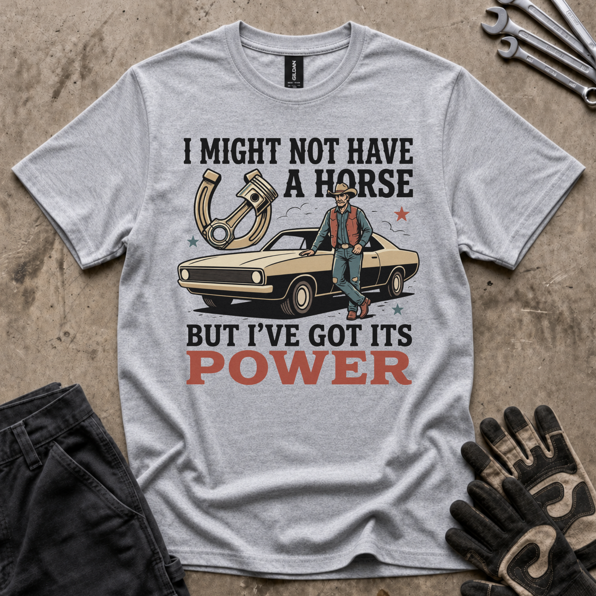 No Horse Just Power T-Shirt