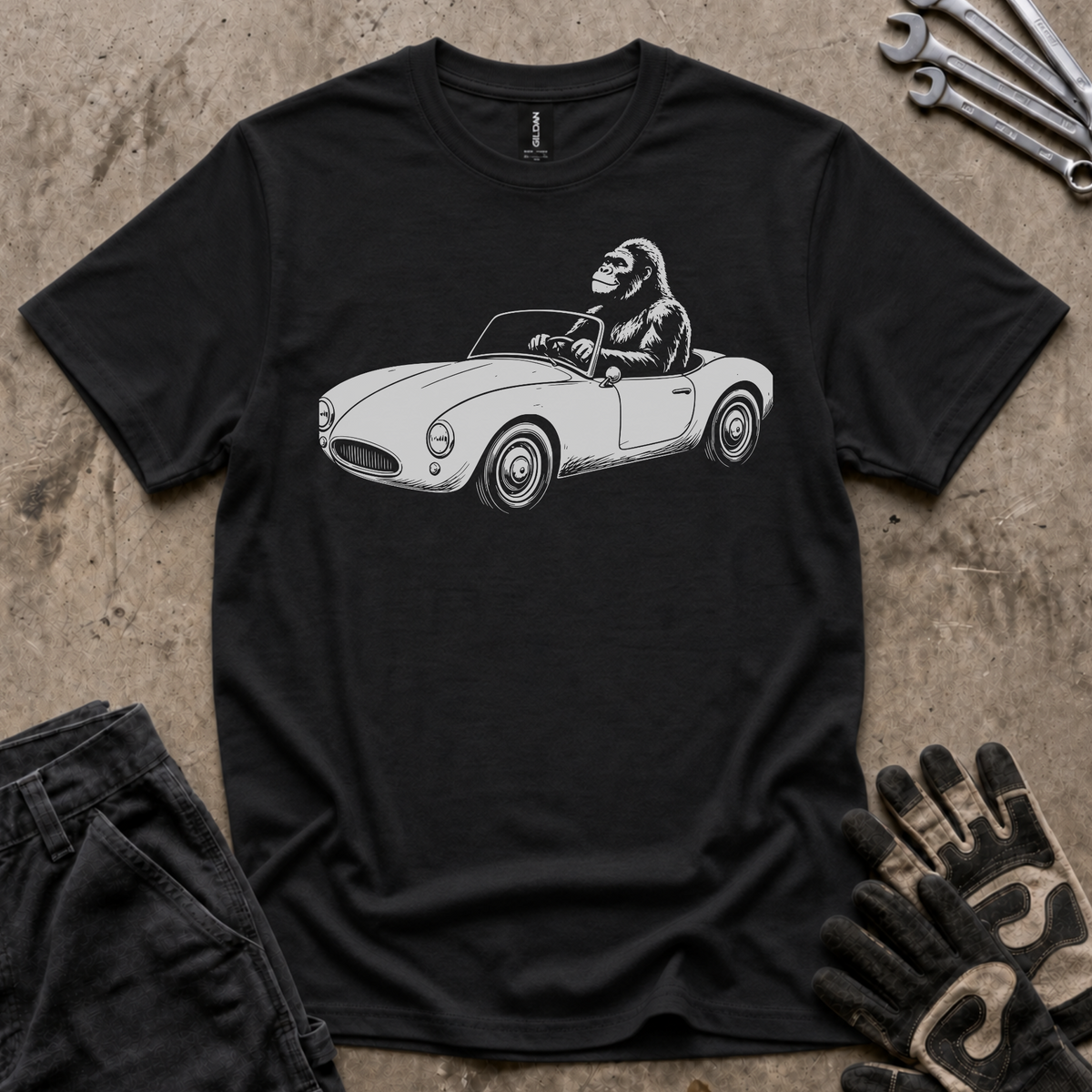 Gorilla Driving T-Shirt