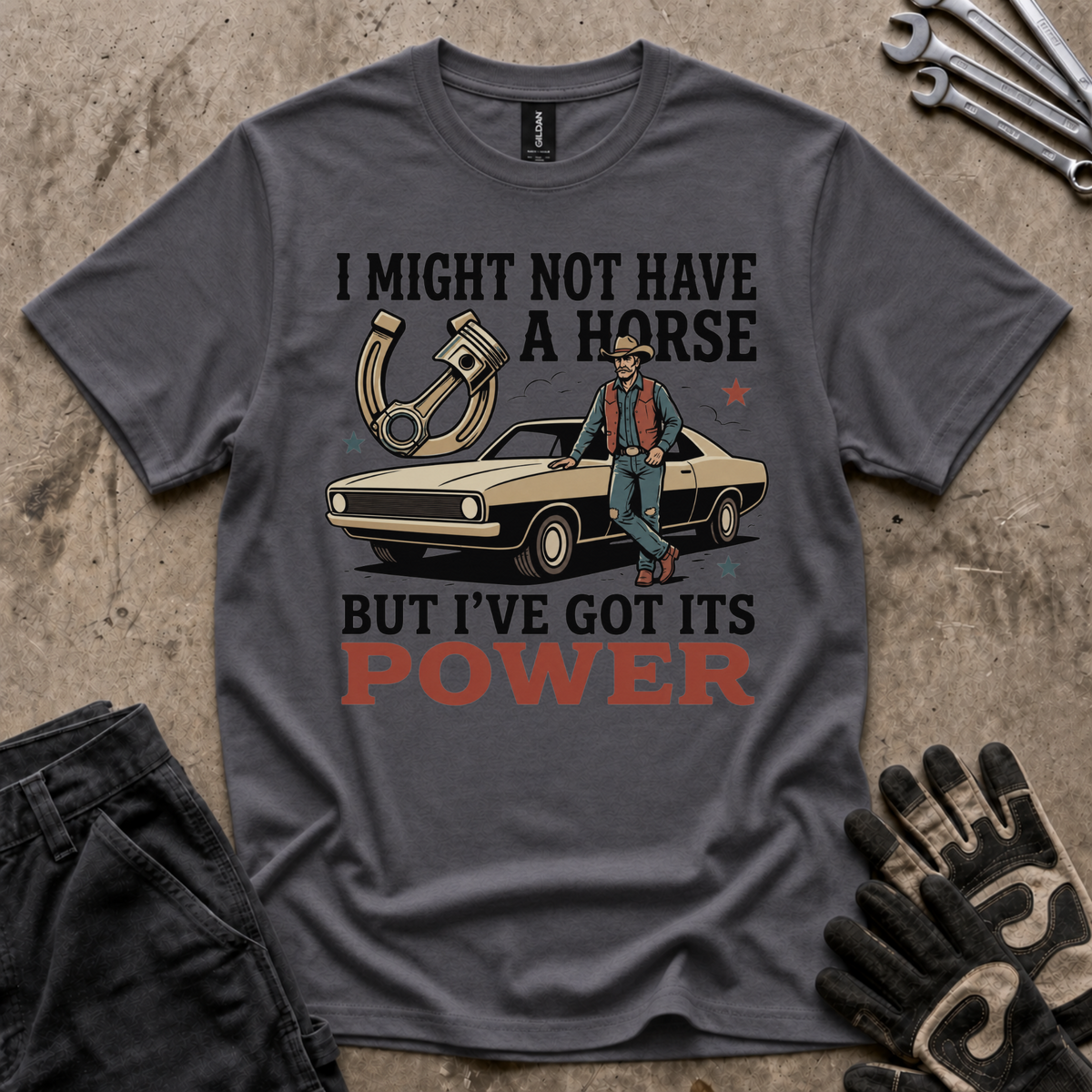 No Horse Just Power T-Shirt