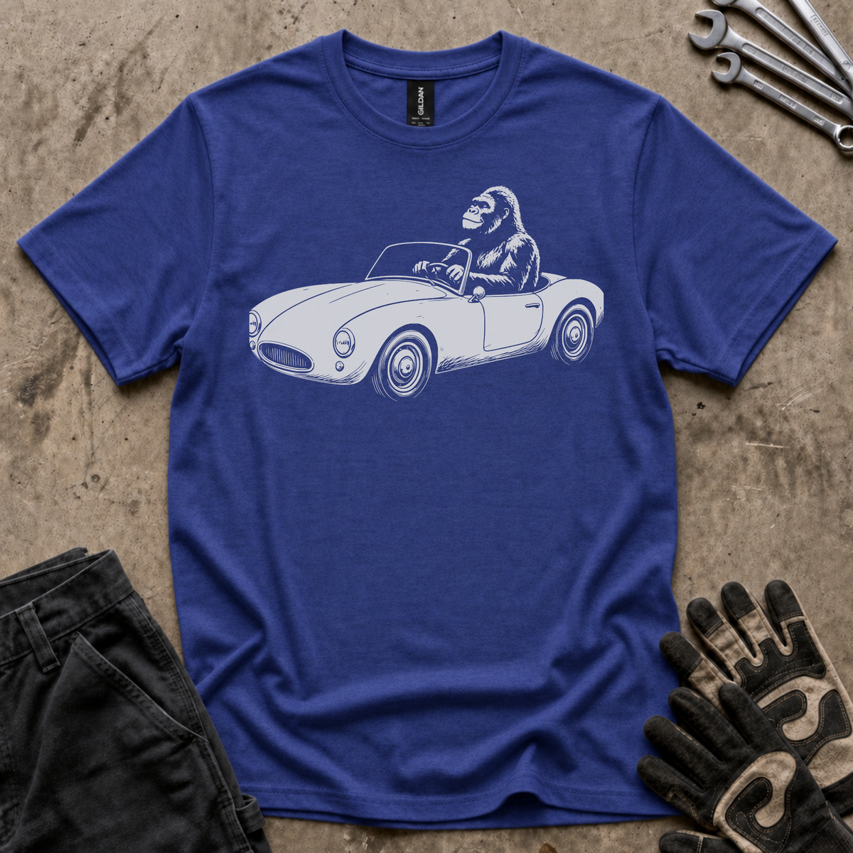 Gorilla Driving T-Shirt
