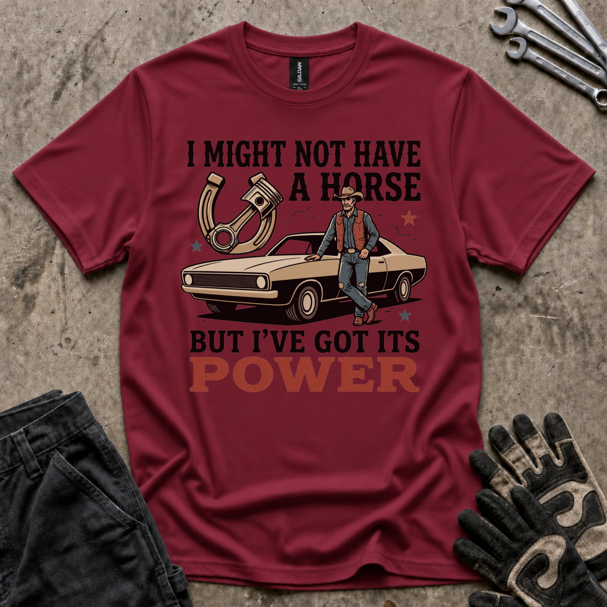 No Horse Just Power T-Shirt