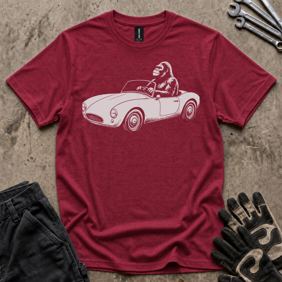 Gorilla Driving T-Shirt