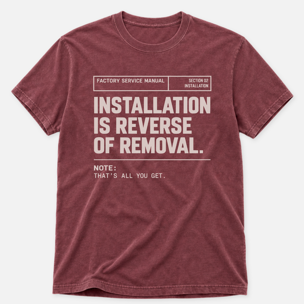 Reverse Of Removal T-shirt