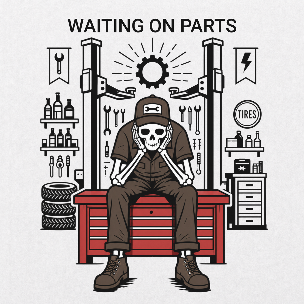 Waiting on Parts T-shirt